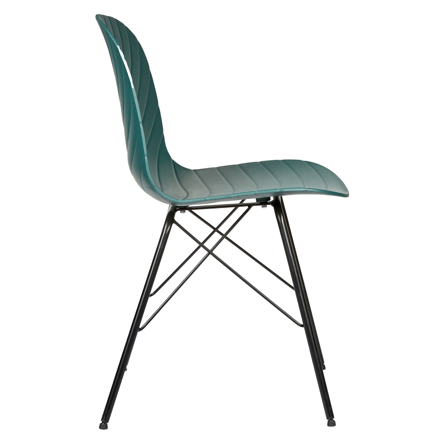 Set of 6 Modern Republica Dining Chair Office Furniture Seat Scandi Dark Green