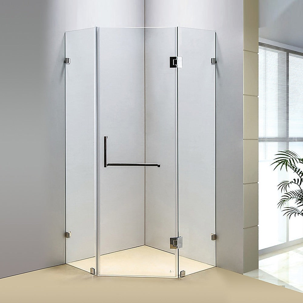 1000 x 1000mm Frameless 10mm Glass Shower Screen By Della Francesca