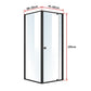 Semi Frameless Shower Screen (74~82)x 195cm & (89~92)x 195cm Side AS/NZS Glass