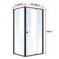 Semi Frameless Shower Screen (98~106)x 195cm & (77~80)x 195cm Side AS/NZS Glass