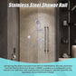 Hand Held Shower Rail Soap Dish Bathroom Set