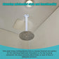 Shower Head Arm Wall Connector Round Bathroom Rainforest ShowerHead