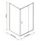 Semi Frameless Shower Screen (98~106)x 195cm & (98~101)x 195cm Side AS/NZS Glass