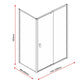 Semi Frameless Shower Screen (114~122)x 195cm & (89~92)x 195cm Side AS/NZS Glass