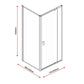 Semi Frameless Shower Screen (74~82)x 195cm & (89~92)x 195cm Side AS/NZS Glass