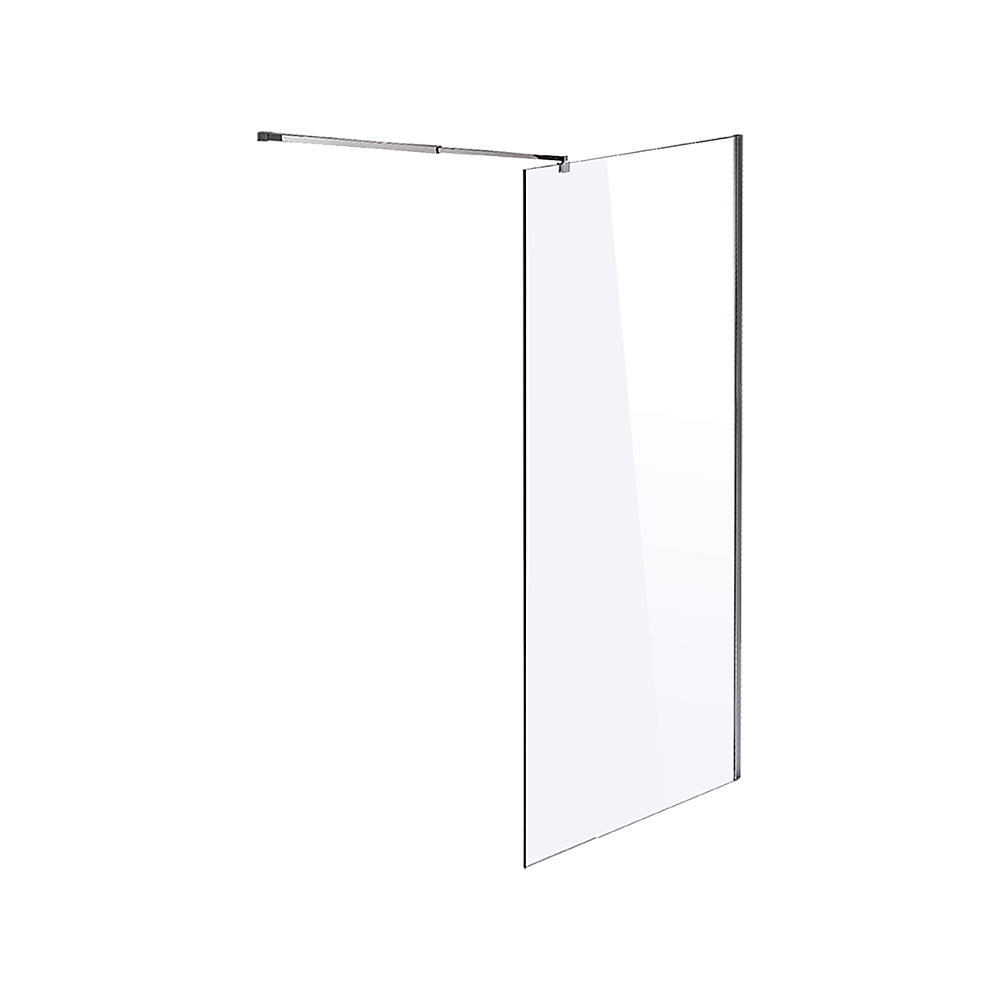 1000 x 2100mm Frameless 10mm Safety Glass Shower Screen