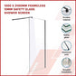 1000 x 2100mm Frameless 10mm Safety Glass Shower Screen