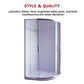 100 x 100cm Rounded Sliding 6mm Curved Shower Screen with Base in Chrome