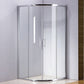 100 x 100cm Rounded Sliding 6mm Curved Shower Screen with Base in Chrome