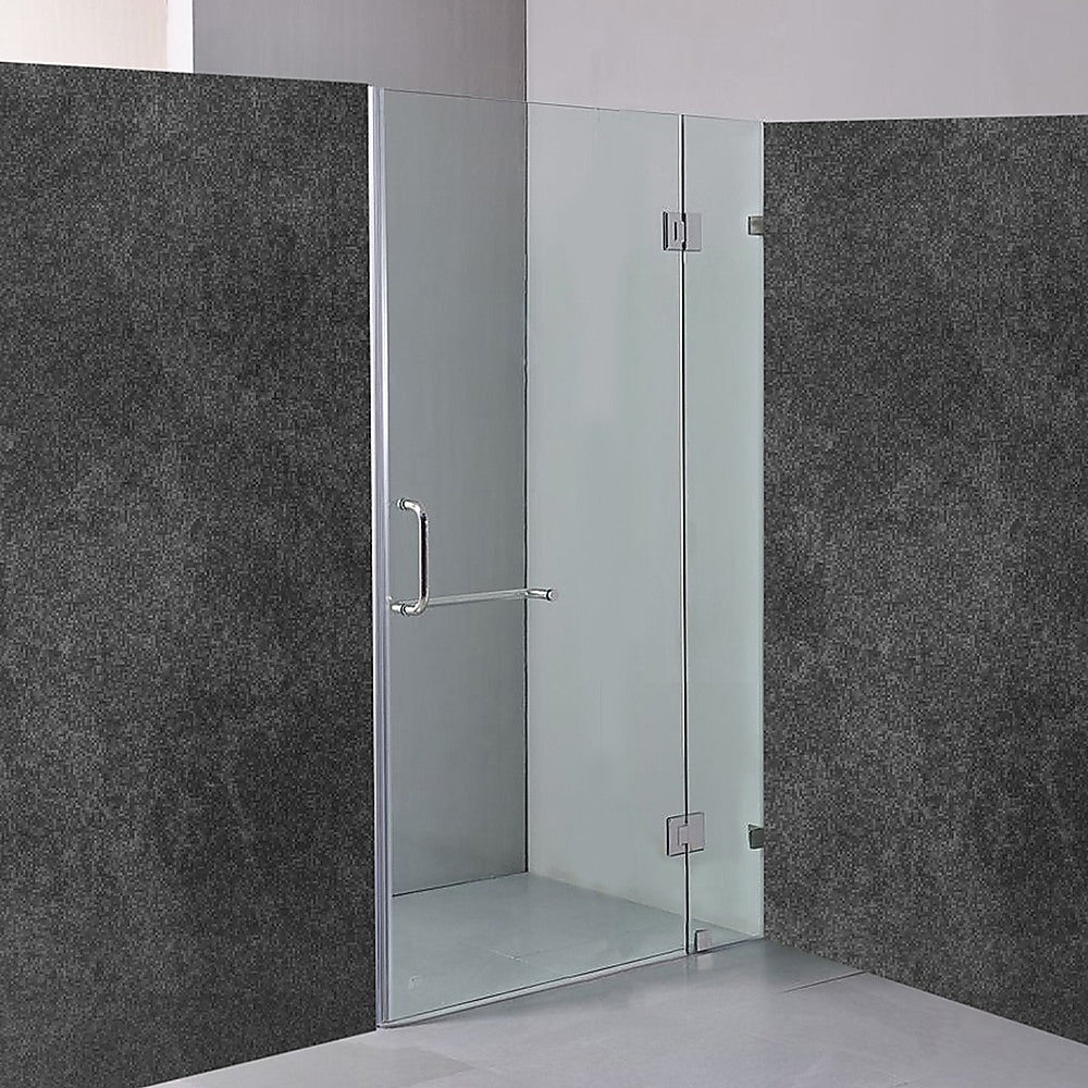 100 x 200cm Wall to Wall Frameless Shower Screen 10mm Glass By Della Francesca