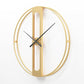 Gold Clover Metal Wall Clock