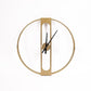 Gold Clover Metal Wall Clock