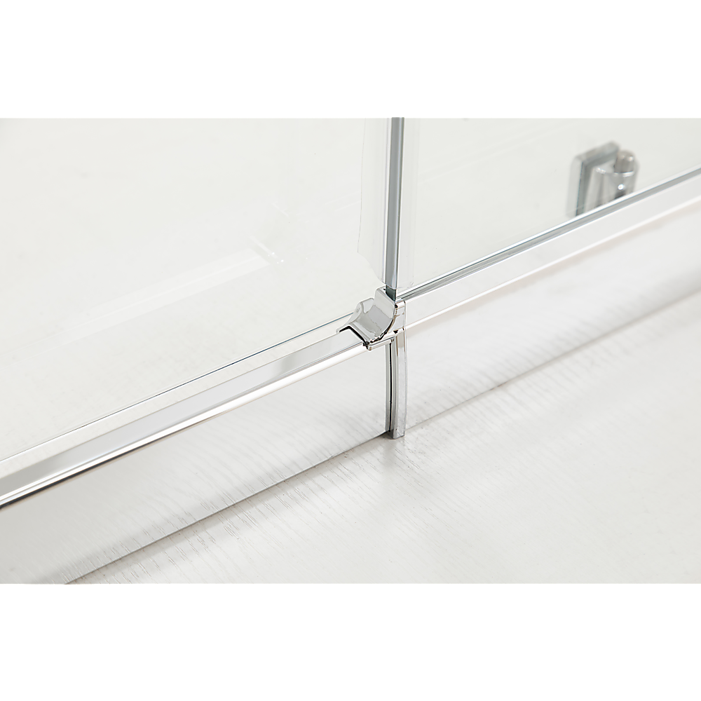 Adjustable 1100x1000mm Double Sliding Door Glass Shower Screen in Chrome