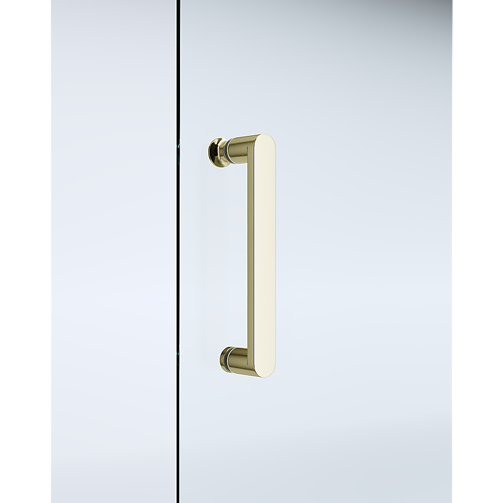 Adjustable 900x1200mm Double Sliding Door Glass Shower Screen in Gold