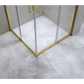 Adjustable 1200x1000mm Double Sliding Door Glass Shower Screen in Gold