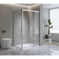 Adjustable 1400x800mm Single Door Corner Sliding Glass Shower Screen in Chrome