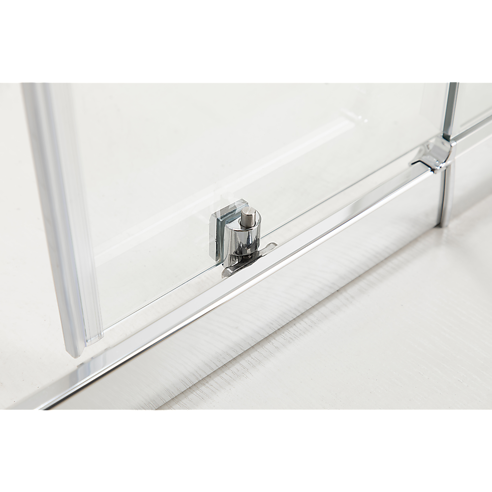 Adjustable 1400x800mm Single Door Corner Sliding Glass Shower Screen in Chrome