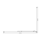 Adjustable 1400x1010mm Single Door Corner Sliding Glass Shower Screen in Chrome