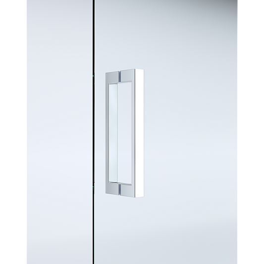 Adjustable 1500x800mm Single Door Corner Sliding Glass Shower Screen in Chrome