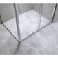 Adjustable 1500x800mm Single Door Corner Sliding Glass Shower Screen in Chrome