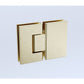 100cm Wall to Wall Frameless Shower Screen with Gold Brackets and SS Hinges, Square Knob Handle