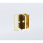 100cm Wall to Wall Frameless Shower Screen with Gold Brackets and SS Hinges, Square Knob Handle