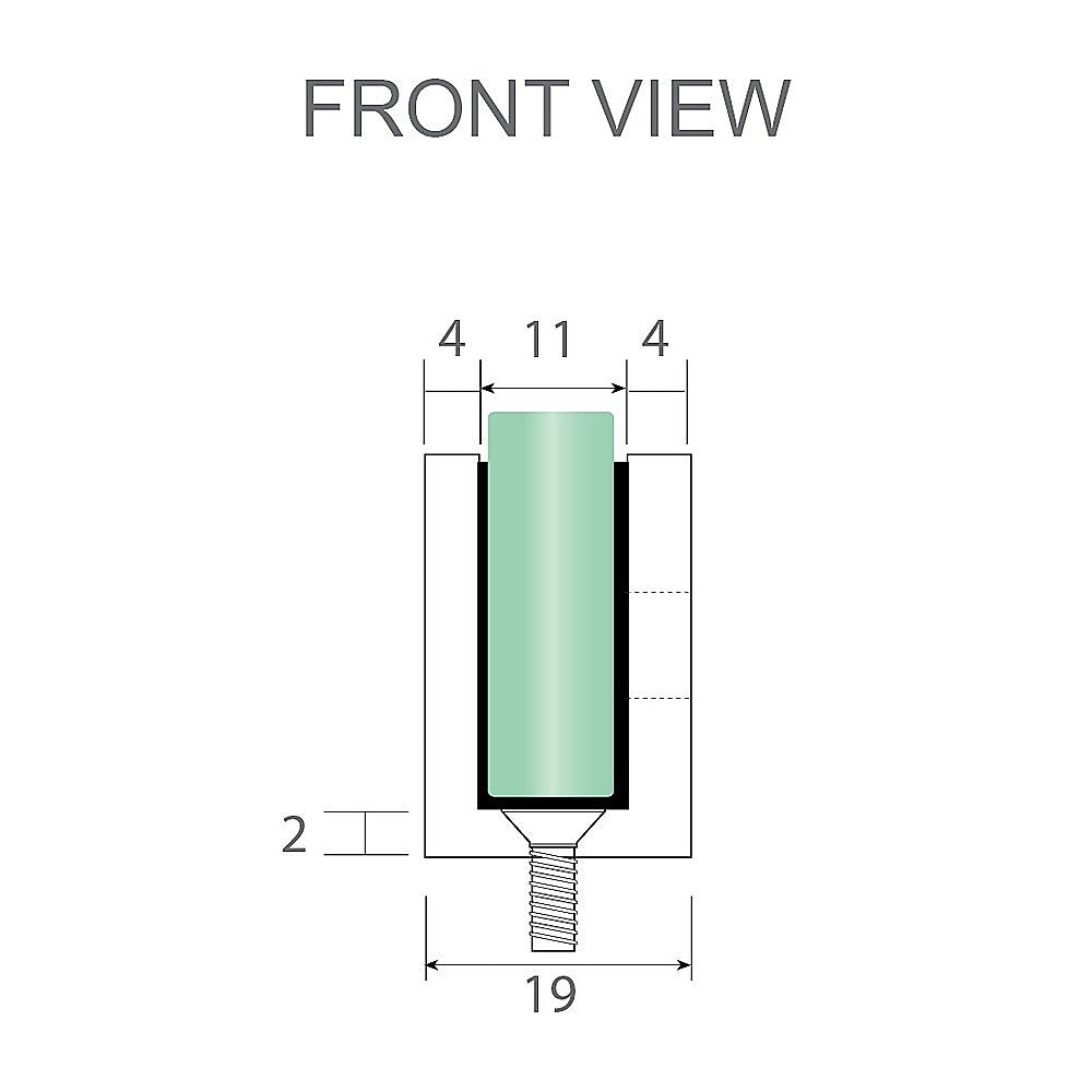 100cm Wall to Wall Frameless Shower Screen with Black Brackets and SS Hinges, Round Knob Handle