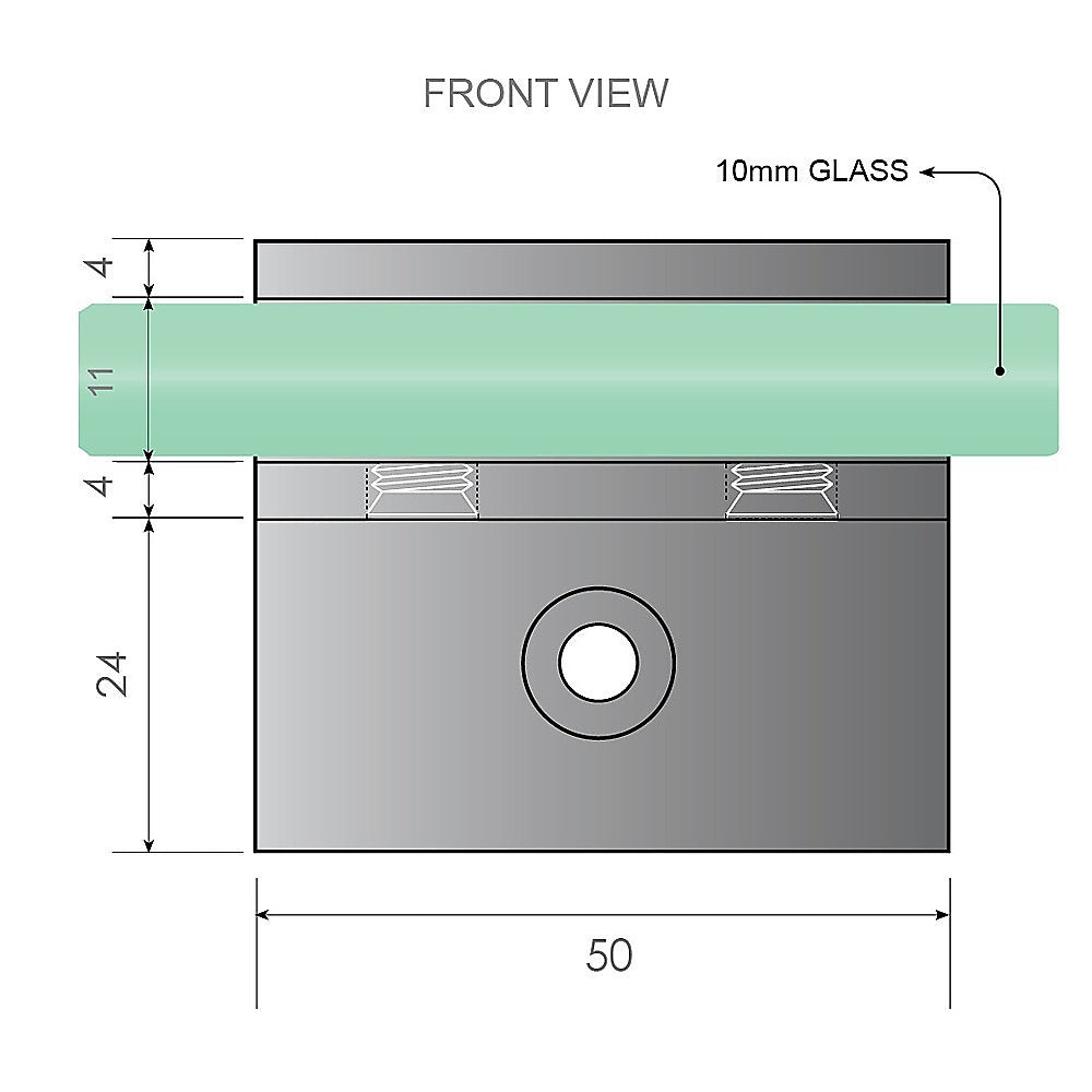 100cm Wall to Wall Frameless Shower Screen with Black Brackets and Brass Hinges, Round Knob Handle