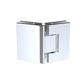 100cm Frameless Diamond Shower Screen with Chrome Brackets and SS Hinges, Square Knob Handle