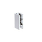 100cm Frameless Diamond Shower Screen with Chrome Brackets and SS Hinges, Square Knob Handle