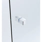 100cm Frameless Diamond Shower Screen with Chrome Brackets and SS Hinges, Square Knob Handle