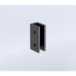 100cm Frameless Diamond Shower Screen with Black Brackets and SS Hinges, Square Knob Handle