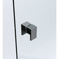 100cm Frameless Diamond Shower Screen with Channels and SS Hinges - Black