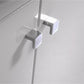 Brass Shower Door Square knob Handle in Chrome