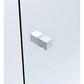 Brass Shower Door Square knob Handle in White