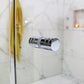 Brass Shower Door Square double pull Handle in White