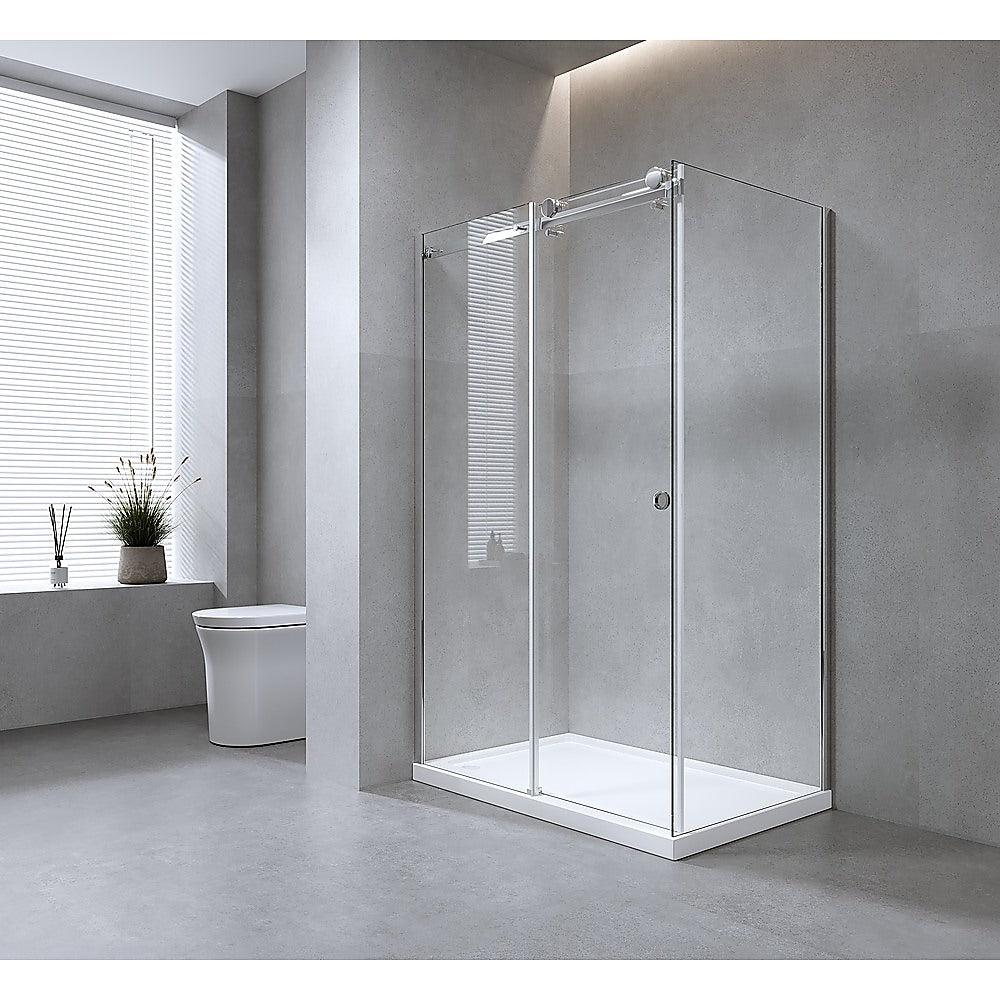 Hardware Accessories for Frameless Glass Sliding Door Shower Screen in Black