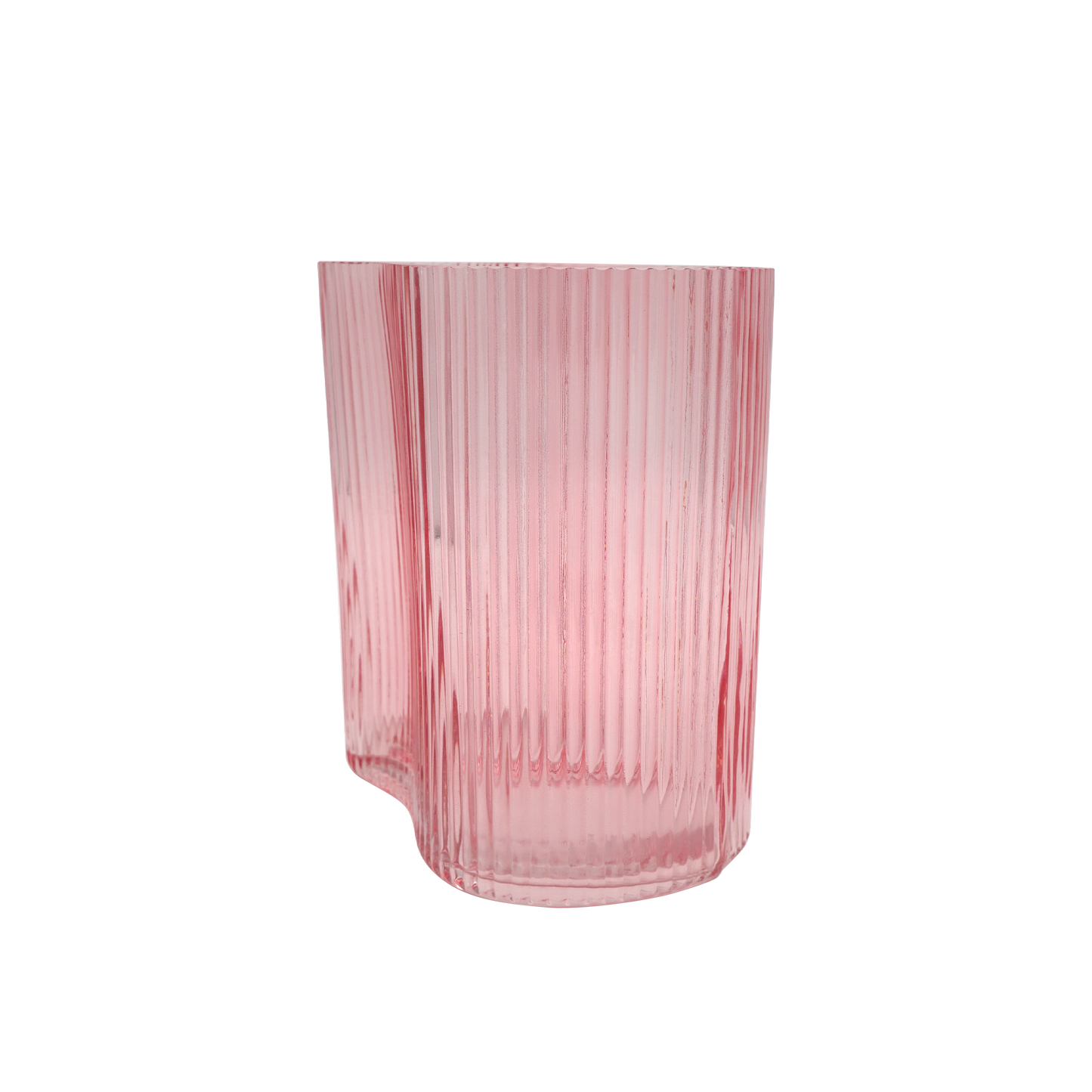 Suzhou Curved Vase Small Pink