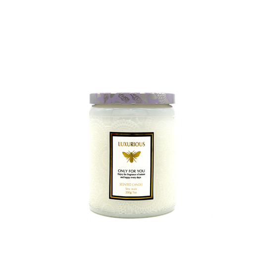 Faubourg Embossed Scented Candle silk flowers