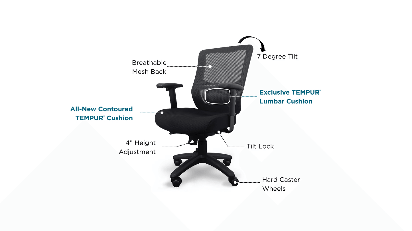 TEMPUR®-955L-Lumbar Support™ Office Chair