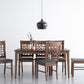 ALLEGRO Dining Table + 6x ASBEL Dining Chair - 7 Piece Dining Set - Cocoa