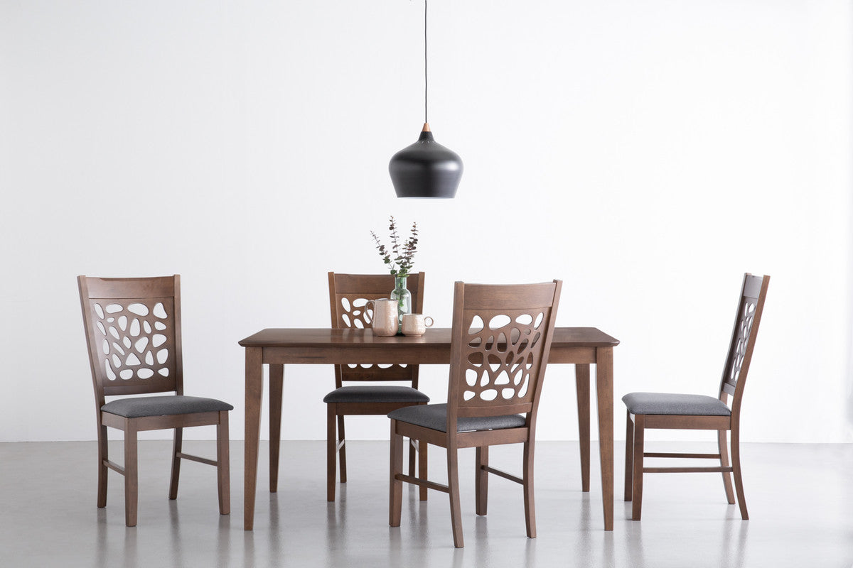 ALLEGRO Dining Table + 6x ASBEL Dining Chair  - Cocoa