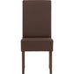 Mesi Dining Chair x2  - Cocoa Legs Mocha Colour Vinyl Upholstery