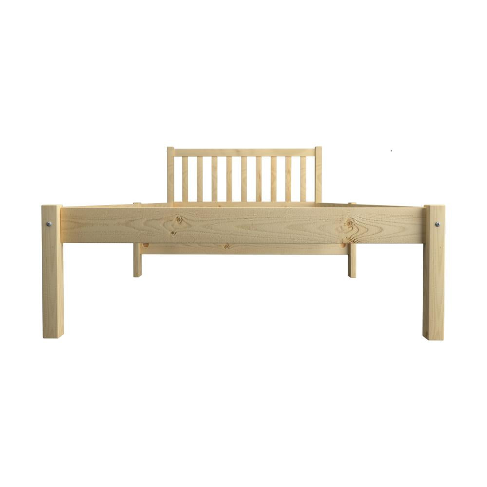 Oikiture Bed Frame King Single Size Wood Timber Base Platform Headboard