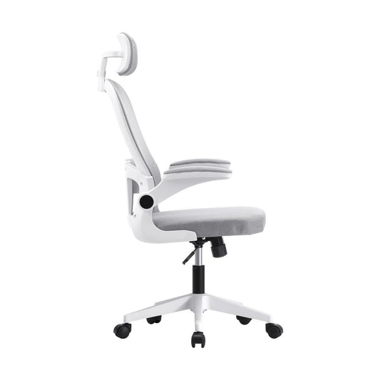 Oikiture Mesh Office Chair Executive Fabric Gaming Seat Racing Tilt Computer WH