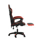 Oikiture Home Gaming Chair Executive Computer Desk Chair with Footrest and Lumbar Pillow Massage Office Chair Black and Red