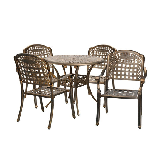 Livsip Outdoor Setting Dining Chairs Bistro Set Patio Garden Furniture 5 Piece