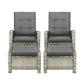 Livsip Recliner Chairs Outdoor Sun Lounger Setting Wicker Sofa Patio Furniture