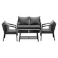 Livsip 4PCS Garden Outdoor Furniture Setting Lounge Patio Sofa Table Chairs Set