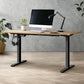 OIKITURE Sit Stand Desk Motorised Standing Desk Adjustable Table 160cm Lenght Black and Oak